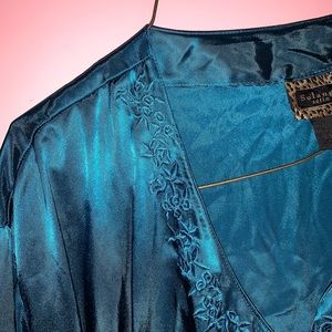 Knee length silk night-gown